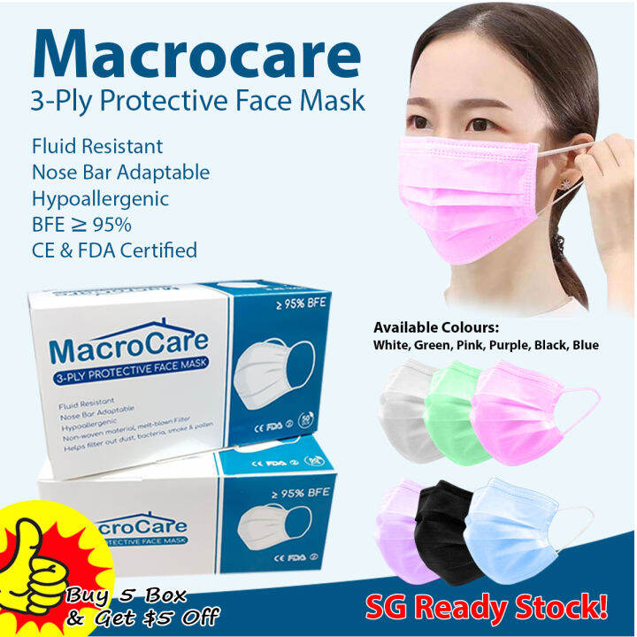 pink color disposable mask