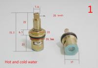 ✒◑ Replacement Brass Quarter Turn Tap Valves Ceramic Disc Cartridges 20 teeth 1/2 quot;