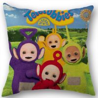 T--eletubbies Pillowcase Cotton Linen Fabric Square Zippered Pillow Cover For Office Family Decoration 45X45cm Eco-Friendly 1210