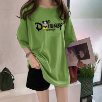 Oversize Loose T-shirts Womens New Fashion T-shirt Trendy Plus Size Harajuku Short Sleeve Printed Mid-length Blouse