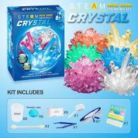 Crystal Growing Kit for Kids - 6 Vibrant Colored Crystal +1 Goggles, DIY STEM Educational Projects Science Experiments Lab Specimens Toys, Gift Guide for Boys Girls