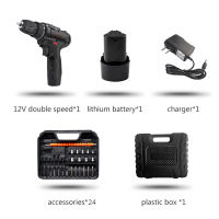 PRACMANU 12V Electric Hand Drill Battery Cordless Hammer Drill Electric Screwdriver Home Diy Power Tools