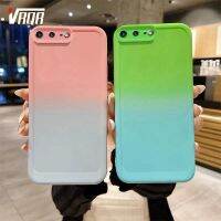 VRQR เคสซิลิโคนโทรศัพท์สีไล่ระดับสีเข้ากันได้กับ iPhone 7 Plus 8 Plus 6 6S Plus SE 2020 เคสป้องกันแบบเรียบง่ายเคสสไตล์ Ins