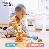 Toymars ไอศครีมสมดุลซ้อนเกมกับตักแกล้งอาหารเล่นชุดครัวขนมต้นการศึกษา