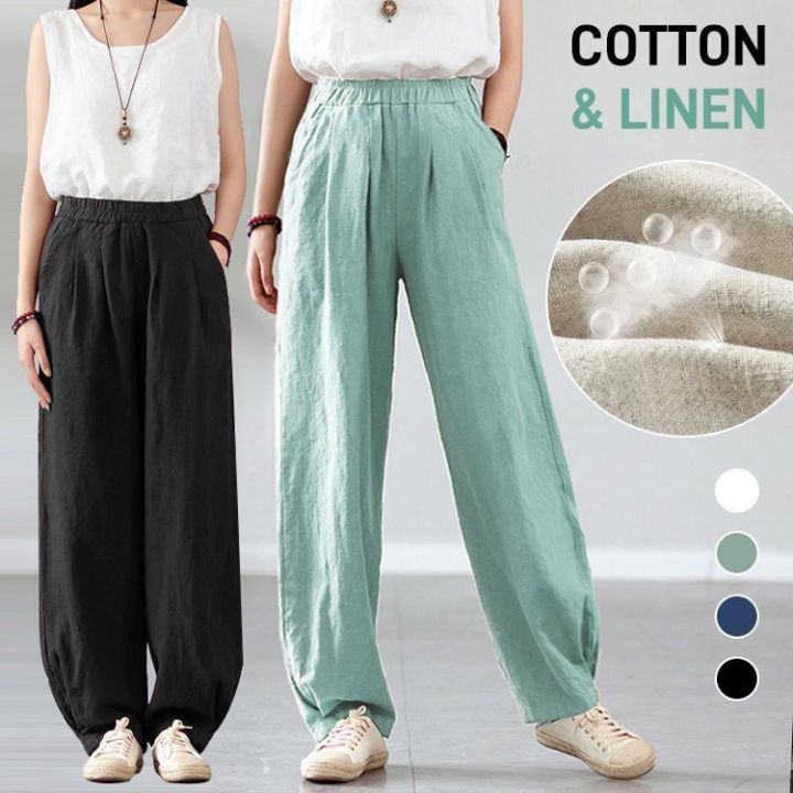 viviking HFH-【Four-Color Versatile】Japanese Style Loose Cotton Linen ...