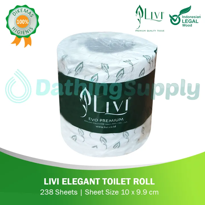 Tissue LIVI Elegant Toilet 238s Lembar Premium / Tisue Gulung Toilet