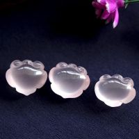 Natural Pink Crystal Ice-Like Powder Crystal Pendant DIY Original Handmade Ruyi Pendant Womens Natural Indie Ethnic Style