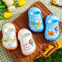 Non-Slip Sandals Garden Beach Slippers Kids Summer Cartoon Cave Hole Sandals Soft Soled Quick Drying Shoes