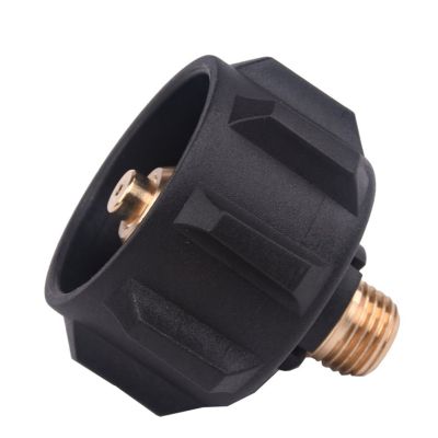 Gas Regulator Valve Fitting Adapter QCC1 Propane Adapter with Nut and 1/4 Inch Male Pipe Thread