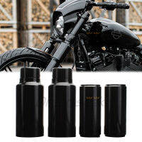 รถจักรยานยนต์บนล่างส้อมฝาครอบหลอดบนหมวกสำหรับ Harley Softail/ออกมา FXBR FXBRS 2018 2019 2020 2021ส้อมครอบคลุมเต็มชุดสีดำ6ชิ้น