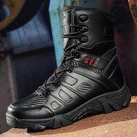 HOT ●❐ รองเท้ายุทธวิธีผู้ชายเดินป่ากลางแจ้งต่อสู้ SWAT Boots Kasut tentera5.11 5.AA ถุงเท้าฟรี 39-47 Army xgAV