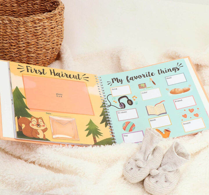 novo-baby-baby-memory-book-baby-journal-first-year-photo-album-up-to-the-first-5-years-perfect-for-boys-and-girls-achievements-memories-milestones-baby-shower-present