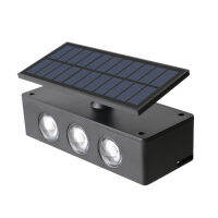 Dragonpad Lampu Solar Dinding Led กันน้ำความสว่างสูงขึ้นลงหลอดไฟพลังงานแสงอาทิตย์กลางแจ้งสำหรับลานสวนสนามหญ้าสวนสาธารณะ