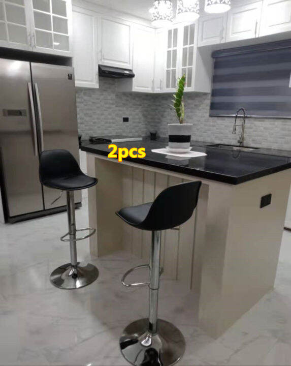 2 Pcs 360 Rotation Bar Stool Chair Air Lift Adjustable High Chair Bar Bar chairs bar stool high