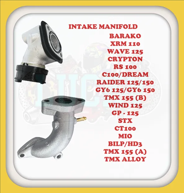 INTAKE MANIFOLD FOR BARAKO, XRM, WAVE 125, CRYPTON, RS100, C100/DREAM, RAIDER125/150, GY6125/150