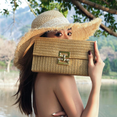 Zongsheng กระเป๋าสำหรับผู้หญิง,กระเป๋ากระเป๋าขนาดถือได้กระเป๋าทอ2023ฤดูใบไม้ผลิ/ฤดูร้อนหญ้ากระเป๋าทอสำหรับผู้หญิง