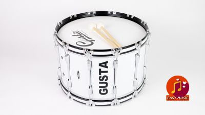 กลองใหญ่มาร์ชชิ่ง Gusta 24นิ้ว 12หลัก Marching Bass Drum พร้อมชุดสะพายเกาะอก