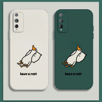 เคส Huawei Honor Play 4T pro Case เคสการ์ตูนน่ารักเป็ดเคสซิลิโคนเหลว Flocking ฝาครอบโทรศัพท์ป้องกัน เคสโทรศัพท์