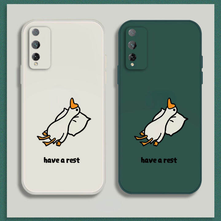 เคส-huawei-honor-play-4t-pro-case-เคสการ์ตูนน่ารักเป็ดเคสซิลิโคนเหลว-flocking-ฝาครอบโทรศัพท์ป้องกัน-เคสโทรศัพท์