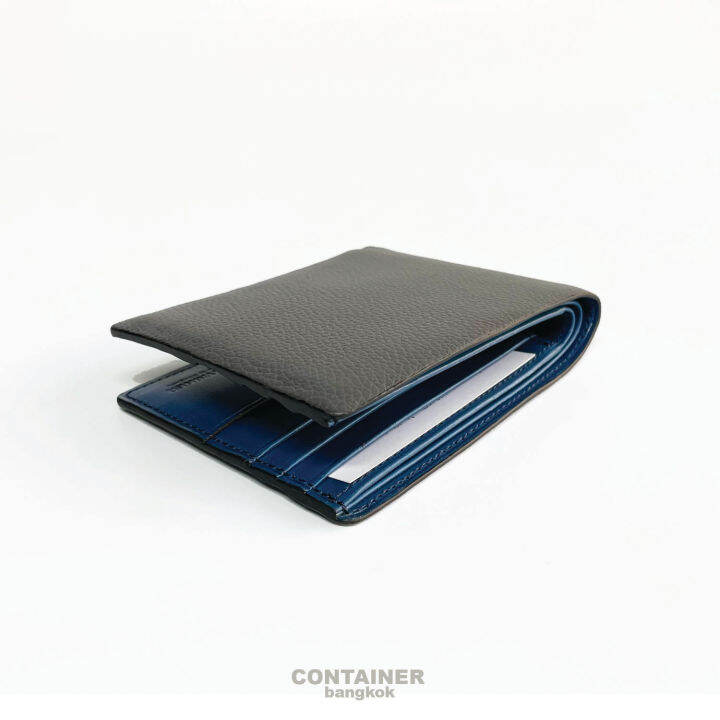 กระเป๋าสตางค์หนังเม็ด-สีดำ-c22-bifold-wallet-black