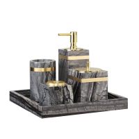 Bathroom Accessories Set Marble Soap Dispenser Toothbrush Holder/Rack Gargle Cups Dishes Tray Lavatory Wedding Gifts