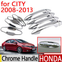 สำหรับ Honda City 2008-2013อุปกรณ์เสริม Chrome มือจับประตูครอบคลุมหรูหรา2009 2010 2011 2012สติกเกอร์รถจัดแต่งทรงผม Ballade GM2GM3