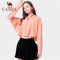 Camel Sun ป้องกันเสื้อผ้าผู้หญิงแขนยาวผ้าคลุมไหล่ป้องกันรังสีอัลตราไวโอเลต UPF 50ผ้าไหมน้ำแข็งแจ็คเก็ตแบบระบายอากาศได้