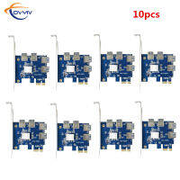 COVYIV 13510 pcs PCI-E to USB 3.0 Adapter 4-port PCI-E 1X to 16X Riser Card Extender Board Mining Accessory Dropshipping
