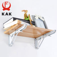KAK 2pcs Folding Shelf Bracket Heavy Duty Stainless Steel Collapsible Shelf Bracket Hardware for Table Work RV Car Saving Space