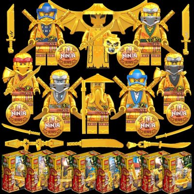 10Th Anniversary Golden Figure 2023 New Product Puzzle Phantom Ninja Skeleton Wizard Assembled Building Blocks Toy Limited Edition 【AUG】