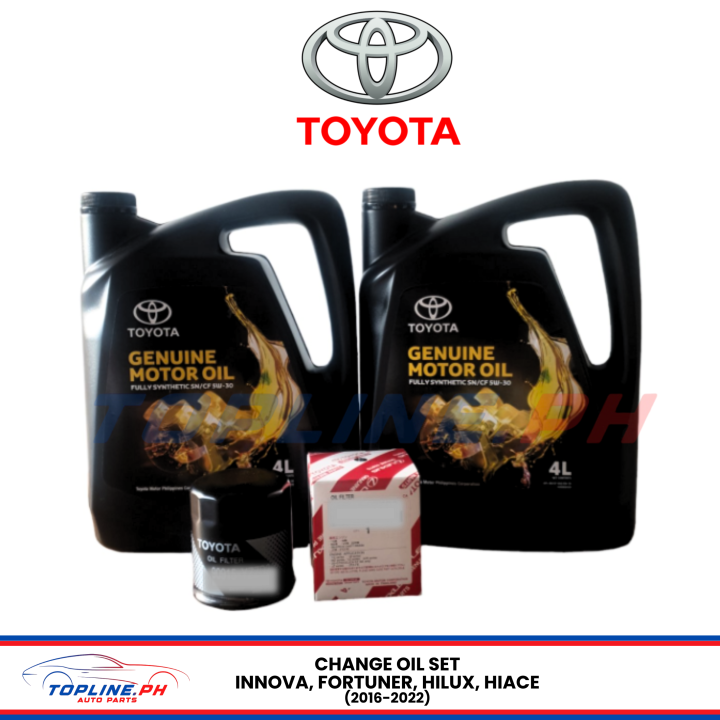 (2016-2022) Toyota Innova, Fortuner, Hilux, Hiace Change Oil Set ...