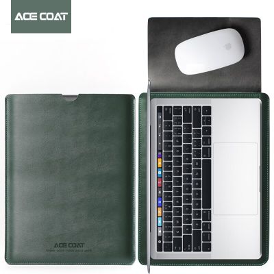 กระเป๋าป้องกันแขนหนังแตกสำหรับ2022 Macbook Pro/ Air 13เคส M1 13.3/14.2/16 Matebook X Pro 13.9 14 15กระเป๋าแล็ปท็อป