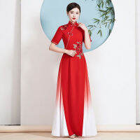 Cheongsam แคทวอล์กเสื้อสูทแจ็คเก็ตผู้ชายระดับไฮเอนด์ใหม่2023ชุดจีนเวียดนามสไตล์จีน