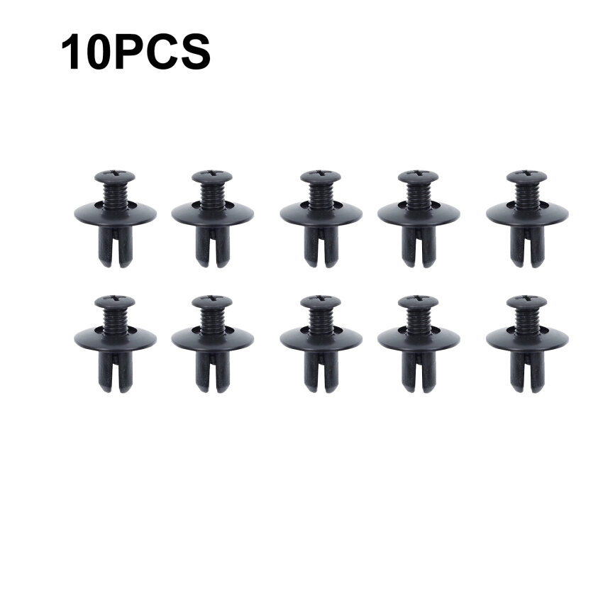 50pcs 8mm Plastic Rivets Fasteners Screw Car Bumper Fender Black Rivet Car Fastener Clips for Toyota Focus Kia Nissan Yamaha