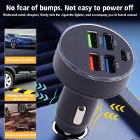 5 Port USB Car Charger 5USB 250W Fast Charging Adapter XS IPhone 11 14 12 Max Xiaomi Pro For Huawei Oneplus 13 Mini OPPO W0L3