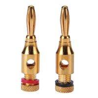 ARINTA บัดกรี2ชิ้น24K ชุบทองสายเครื่องดนตรีเสียงสายอะแดปเตอร์ตัวเชื่อมต่อกล้วยอะแดปเตอร์เชื่อมต่อ