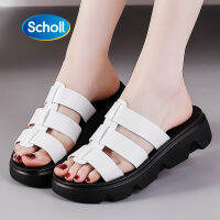 Scholl รองเท้าสกอลล์-แมรี่ Mary รองเท้าแตะสวม สำหรับผู้หญิง รองรับรูปเท้าได้ทุกส่วนทั้ง นิ้วเท้า อุ้งเท้า Women Wedge Slides Sandals และ ส้นเท้า นุ่ม ใส่สบาย