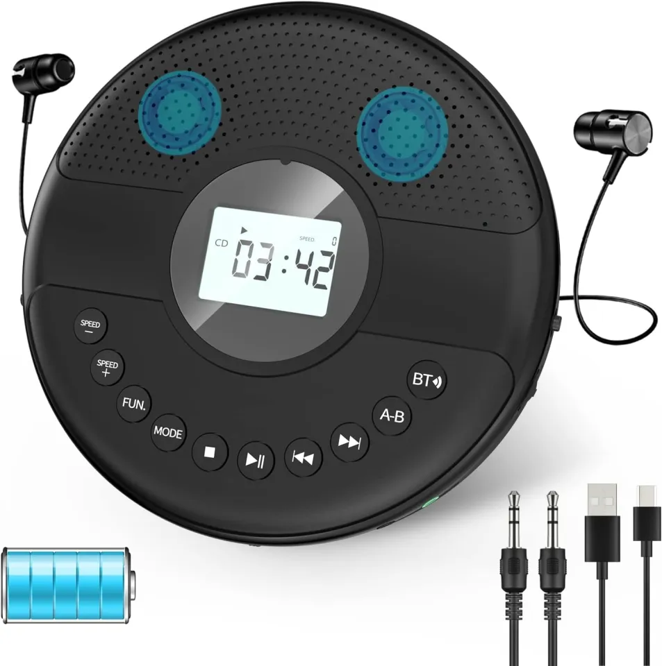 Slim Personal MP3/CD Player with 120 Second Anti-Shock & FM Scan Radio –  Naxa Electronics