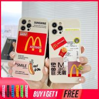 เคสดีไซน์ของ McDonald Xiaomi POCO X3 NFC PRO M3 Redmi 9C 9A 9i 9T 9 10X เพาเวอร์ M2 Note 8 10 10S MAX 9S ซิลิโคนทรงลูกบาศก์ตรง