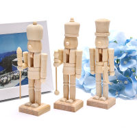 Che DIY 12cm ไม้ Nutcracker ตุ๊กตาทหารรูปร่างหุ่นงานฝีมือตกแต่ง