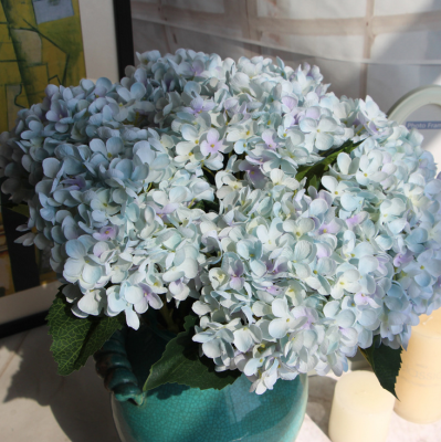 【Cw】Dia 20cm Big Size Artificial Hydrangea nch Silk Flower Home Decoration Wedding