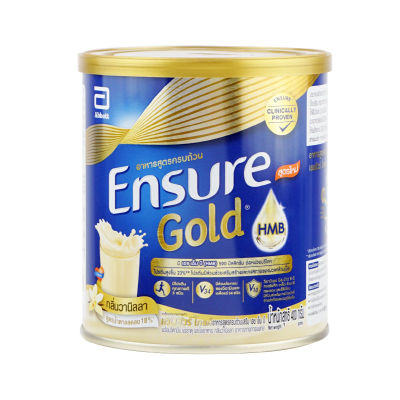 [สูตรใหม่] Ensure Gold เอนชัวร์ โกลด์ วานิลลา 400g 1 กระป๋อง Ensure Gold Vanilla 400g x1 Tin อาหารเสริมสูตรครบถ้วน(M)