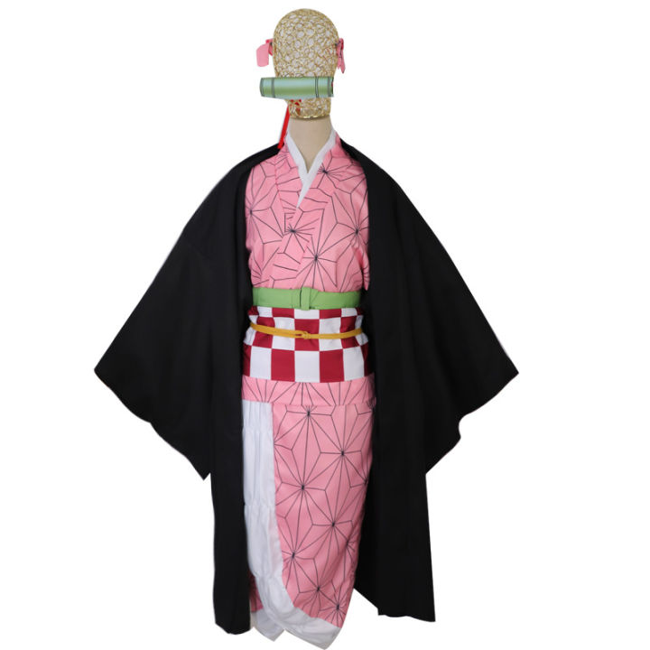 anime-demon-slayer-kimetsu-no-yaiba-cosplay-costume-kamado-nezuko-japanese-kimono-woman-costume-anime-things-nail-art-dentures