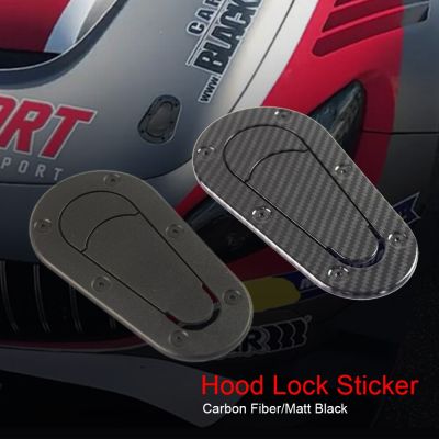 Limited time discounts Universal Racing Car Hood Pin Car Carbon Fiber Sticker Engine Bonnet Latch Hood Lock Hood Mount Scoop Stickers Car Accessories