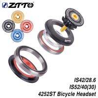 ZTTO 4252ST Bicycle Bearing Headset 42mm 52mm CNC 1 1/8"-1 1/2" Tapered Tube Fork Straight IS42 IS52 Integrated Angular Contact Medicine  First Aid St