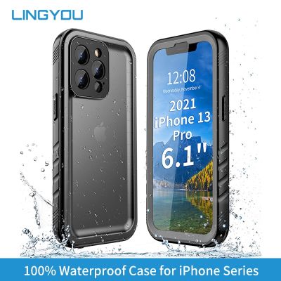 「16- digits」 LINGYOU เคสกันน้ำสำหรับ iPhone 14 13 12 11 Pro Max 7 8 SE 2nd SE 3rd 2022 XR XS ใต้น้ำดำน้ำป้องกันหน้าจอแบบเต็ม