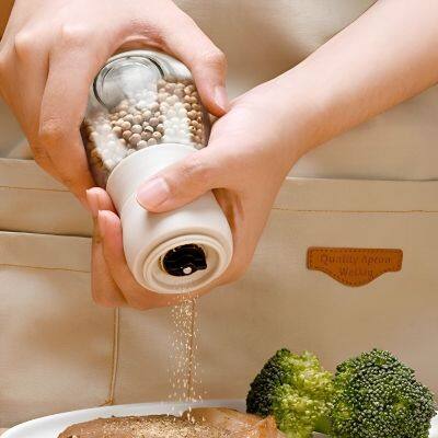 Manual black pepper grinder kitchen sea salt black and white pepper powder grinding bottle household seasoning bottle