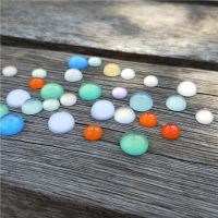 【YF】✷❦  50pcs/lot Flatback 4 6 8 10 12mm Resin Multicolors Plastic Faux Cameo Jewelry Making Findings Crafts