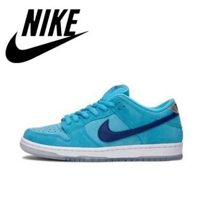 [HOT] ✅Original NK* SB Duk- Low Pea Blue Suede Suede Fleece Blue Crystal Casual Sports Sneakers Low-Top Mens and Womens Skateboard Shoes