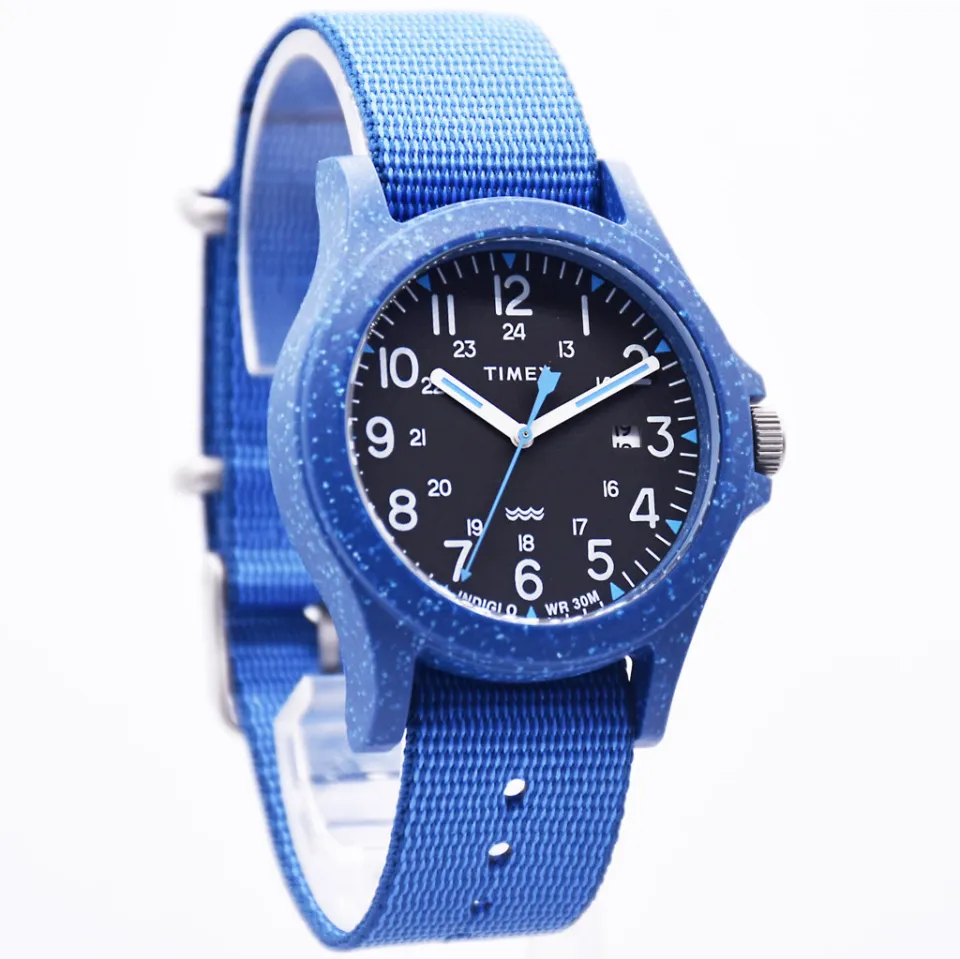 Timex Reclaim Ocean TW2V81800 Jam Tangan Pria Blue Fabric Strap